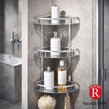 رف زاوية حمام المنيوم