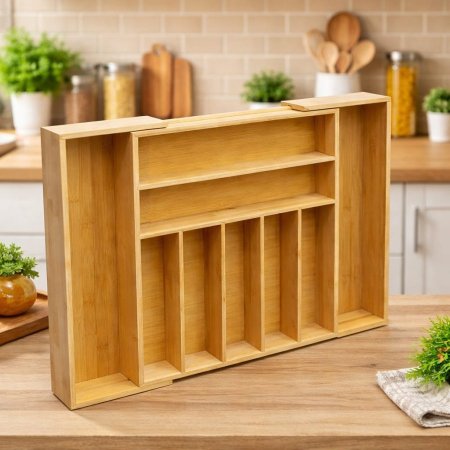 منظم جوارير خشب بمبو