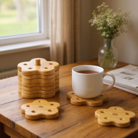 طقم كوسترات شكل وردة