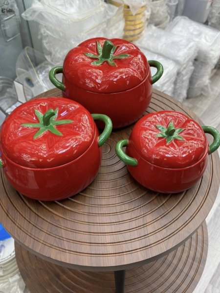 طنجرة سيراميك بندورة