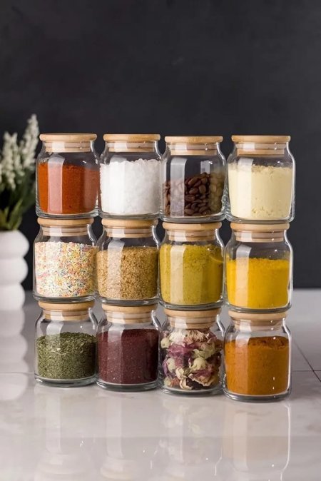 علب بهارات ارجوانية