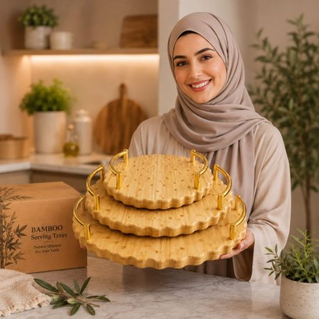 طقم صواني دائري بسكويت