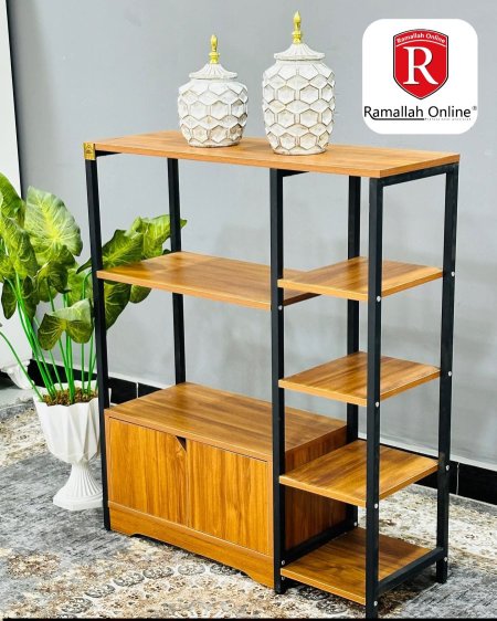 ستاند خشبي مع خزانة