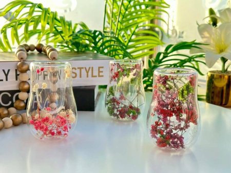 كاسة دبل جلاس مزخرف متة