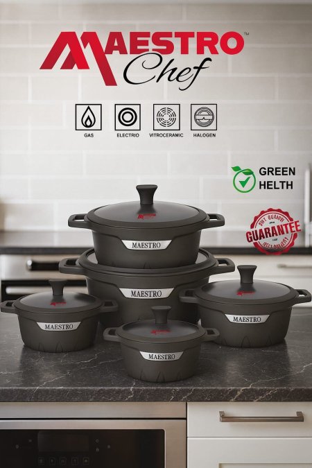 طقم طناجر 5 قطع MAISTRO CHIF